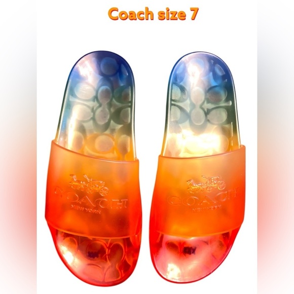 NWOB Women’s Coach Ulyssa Rubber Slides Size 7 - Picture 1 of 11